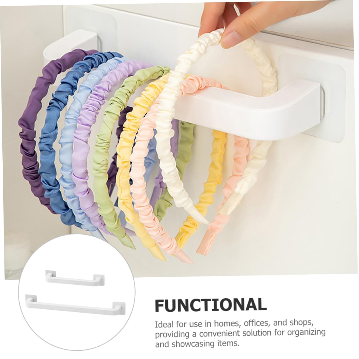 FUNOMOCYA 2pcs Hand Towel Bathroom Towel Bar Towel Holder for Bathroom Wall Towel Bars for Bathroom Wall Towel Bar Towel Hanger for Bathroom Single Shot Bath Towel White