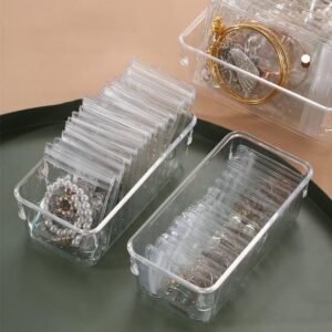 1PCS Transparent Drawer Box,Cosmetic Closet Organizer Divider Drawer Storage Box Anti-Scratch Drawer Organizer(23x7.5x5.5cm)