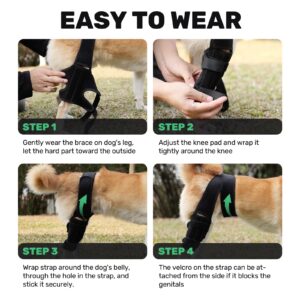 TORJOY Dog Knee Brace Leg Braces - Dog Canine Knee Stifle Brace Wrap Dog Knee Brace for Torn ACL Hind Leg Joint Pain Muscle Sore Pet Brace Reduces Pain and Inflammation (XS)