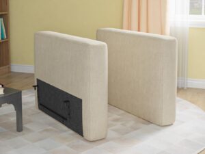 ease moose modular sectional couch armrest, linen modular sofa side armrest module pair for sectional modular couch beige