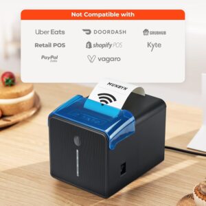 MUNBYN WiFi Receipt Printer with USB Port, 80mm POS Printer, Thermal Pinter Works with Square Mac Windows Chromebook Linux Cash Drawer, Do Not Support Paypal Zettle Shopify Vagaro Kyte Bluetooth