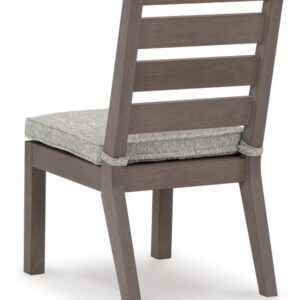 Signature Design by Ashley Hillside Barn Outdoor Dining Chair, Set of 2, 20" W x 27" D x 37" H, Light Brown & Light Gray