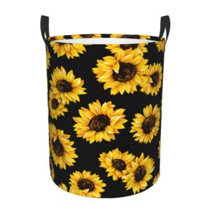 sunflower laundry basket funny foldable waterproof oxford cloth laundry basket tote bag - multipurpose storage solution for bathroom, laundry, and bedroom medium