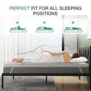 Novilla 3 Inch Queen Mattress Topper, Ventilated Design Gel Memory Foam Mattress Topper for Back Pain & Pressure Relieving, Supportive & CertiPUR-US Certified