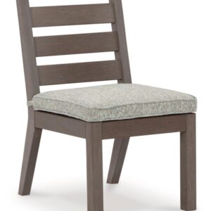 Signature Design by Ashley Hillside Barn Outdoor Dining Chair, Set of 2, 20" W x 27" D x 37" H, Light Brown & Light Gray