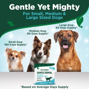 Vet’s Best Dental Powder for Dogs – Brush-Free Solution – Prevent Plaque & Tartar – Made with Natural Brown Seaweed & Brewer’s Yeast – Dog Teeth Cleaning Powder – 90 Day Supply (for 23-66lb Dogs)