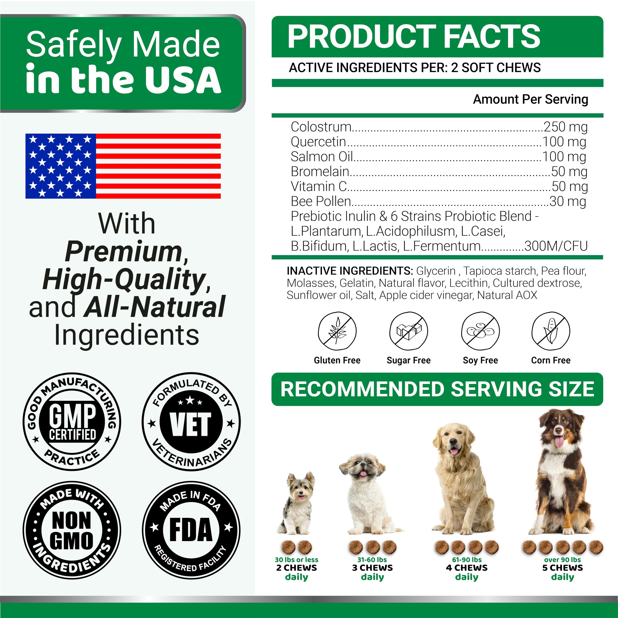 YUMA'S Dog Allergy Relief Chews - Dog Itching Skin Relief Treatment Pills - 170 Treats - Anti-Itch for Dogs - Itchy and Paw Licking - Dry Skin & Hot Spots - Omega 3 Fish Oil - Skin & Coat Supplement