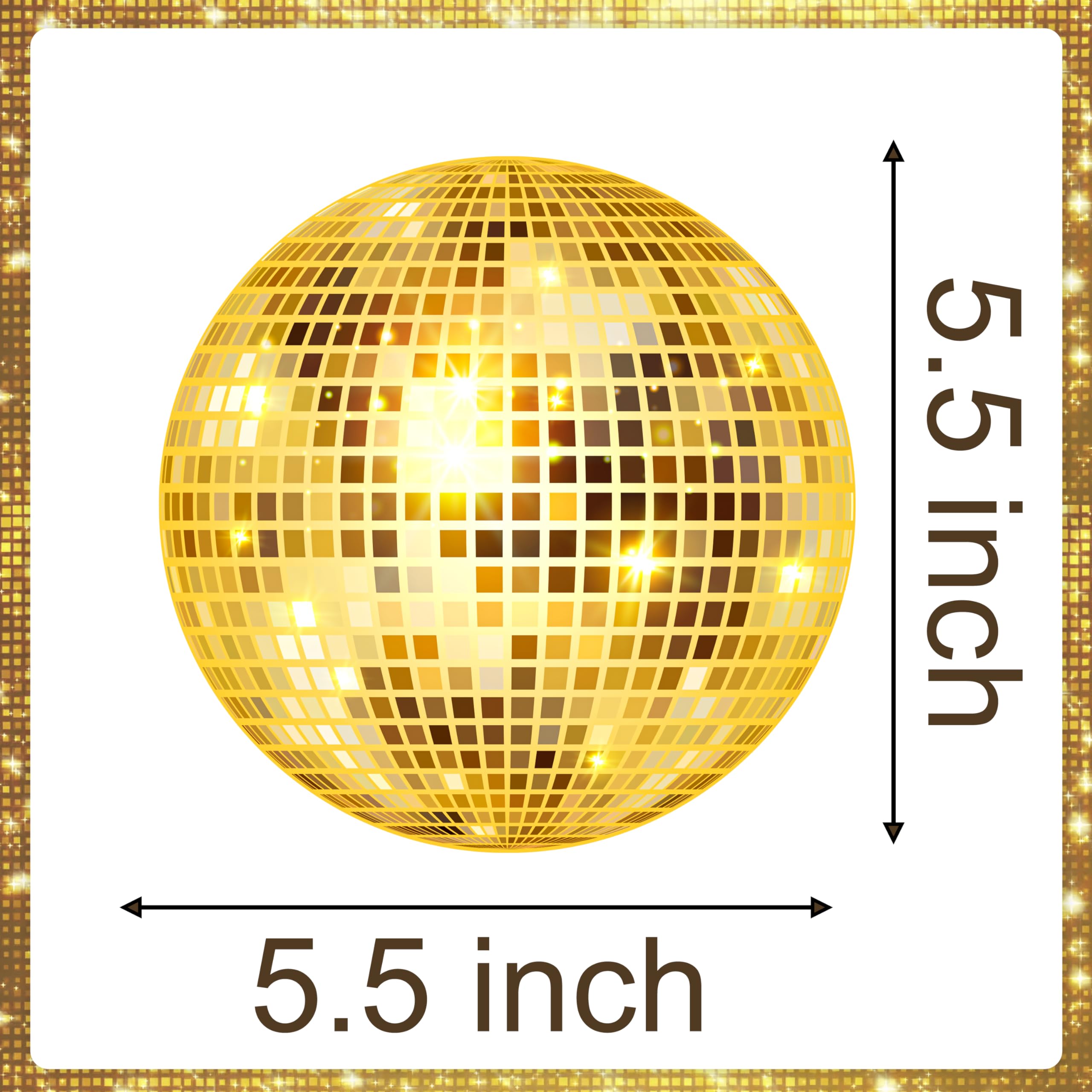 20Pcs Gold Disco Ball Hanging Swirls 70s Disco Birthday Party Decoration Gold Disco Ball Themed Swirl Ceiling Hanging Streamers for 70s 80s Party Decoration Disco Fever Party Supplies(Paper)