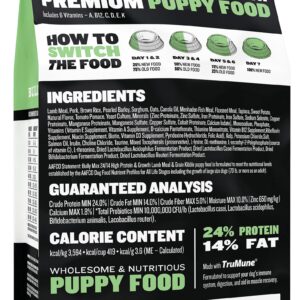 Bully Max Puppy Growth & Nutrition Bundle - High Protein Natural Dry Dog Food (5lb Bag) & Wet Dog Food (2 Dry lb, Makes 5.5 lb of Wet Food) for Small & Large Breed Puppies - Lamb & Chicken Flavors