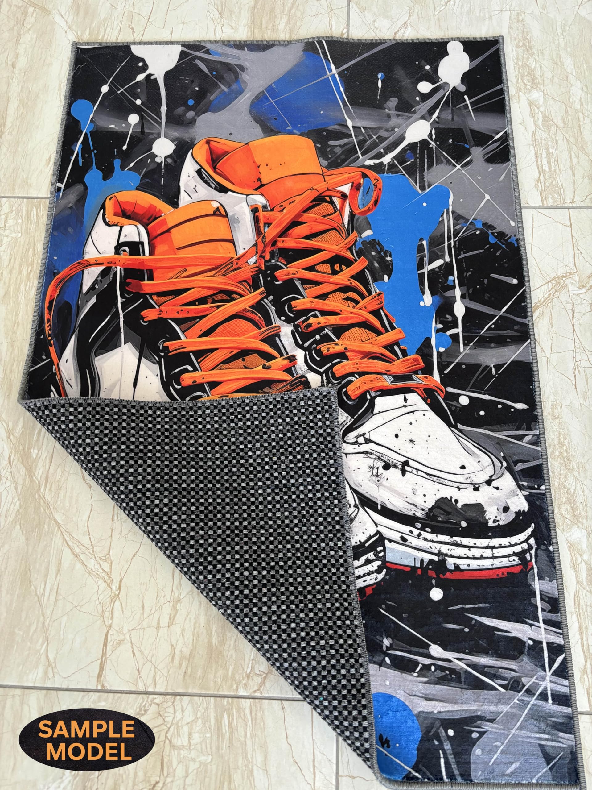 Generic Sneakers Graffiti Rug, Sneakers Rug, Sneakers Area Rug, Graffiti Area Rug, Sport Rug, Teen Room Rug, Sneaker Rug, Sneaker Area Rug RS1052ID.0 2x3 ft = 60x90 cm