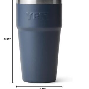 YETI Rambler 20 oz Stackable Tumbler, Stainless Steel, Vacuum Insulated with MagSlider Lid, Navy