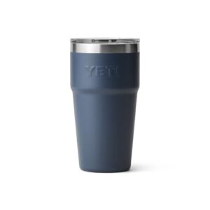 YETI Rambler 20 oz Stackable Tumbler, Stainless Steel, Vacuum Insulated with MagSlider Lid, Navy