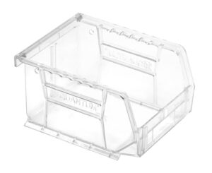 hudson exchange 5-1/2" x 4" x 3" plastic stackable storage bin and hanging container (crystal clear)