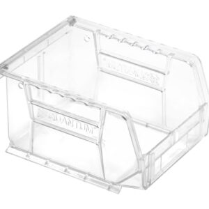 Hudson Exchange 5-1/2" x 4" x 3" Plastic Stackable Storage Bin and Hanging Container (Crystal Clear)