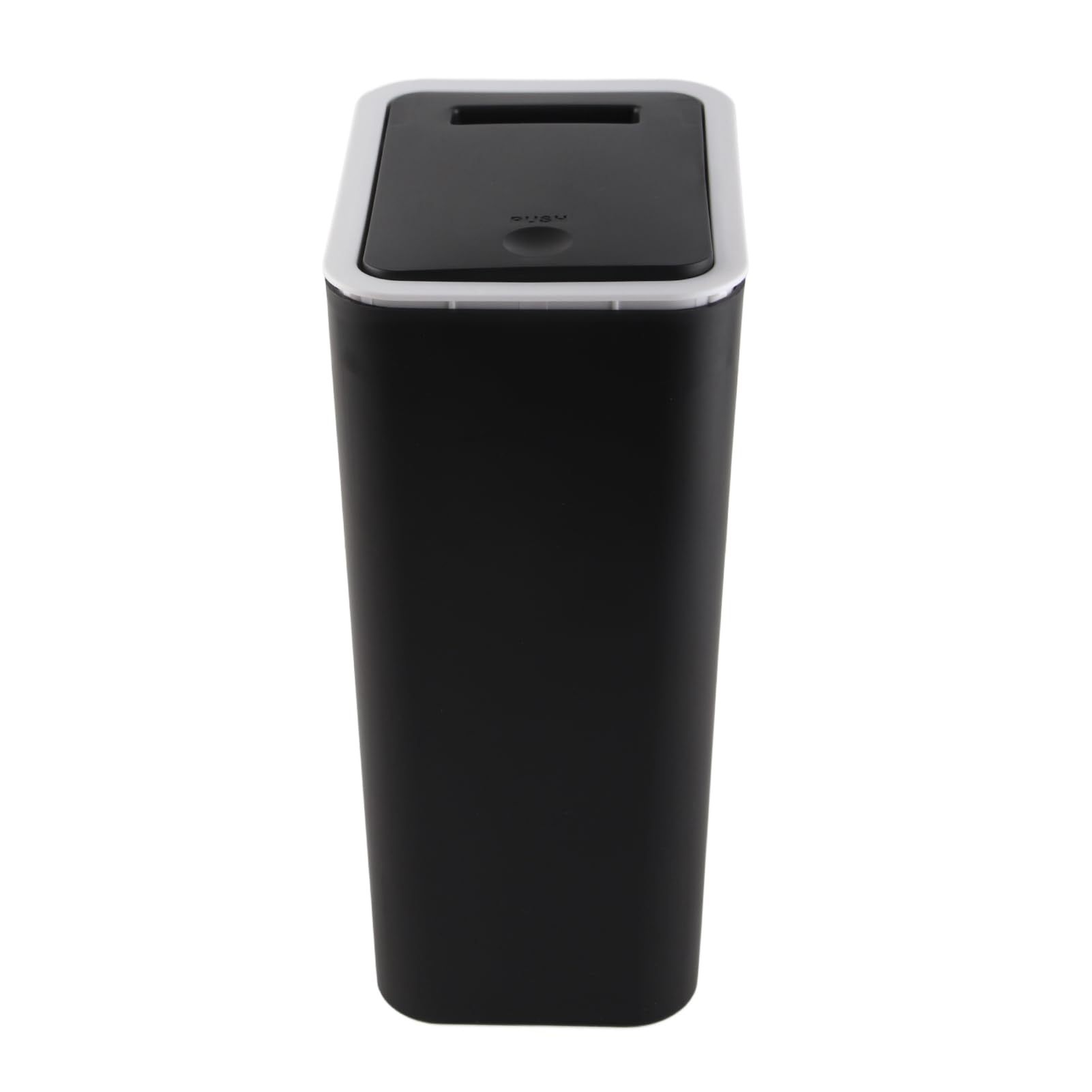 Trash Can, Household Garbage Cans Sealed Large Capacity Odorless with Press Top Plastic Trash Bin for Home Kitchen Living Room Bathroom (Black)