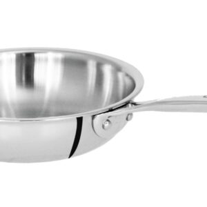 Cristel Castel'Pro Mini Frying Pan, 4" Diameter, 3-Ply Construction, Safe for All Hobs + Induction