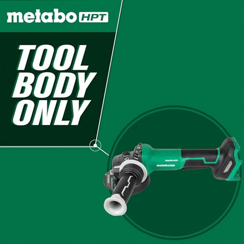 Metabo HPT 18V MultiVolt™ 4-1/2-Inch Cordless Angle Grinder, Tool Only - No Battery, Paddle Switch, 8,000 RPM, 5 Safety Features, Auto Mode, G1812DFQ4