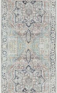 BoutiqueRugs Nisa Oriental Medallion Large Area Rug - Farmhouse Traditional Floral Carpet for Living Room - Machine Washable - Sage, Green, Rust - 7'6" x 9'6" (8x10 Area Rug)