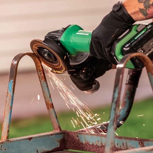 Metabo HPT 18V MultiVolt™ 4-1/2-Inch Cordless Angle Grinder, Tool Only - No Battery, Paddle Switch, 8,000 RPM, 5 Safety Features, Auto Mode, G1812DFQ4