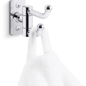 Kohler K35927-SN Castia by Studio McGee Double Hook Robe Hook Vibrant Polished Nickel