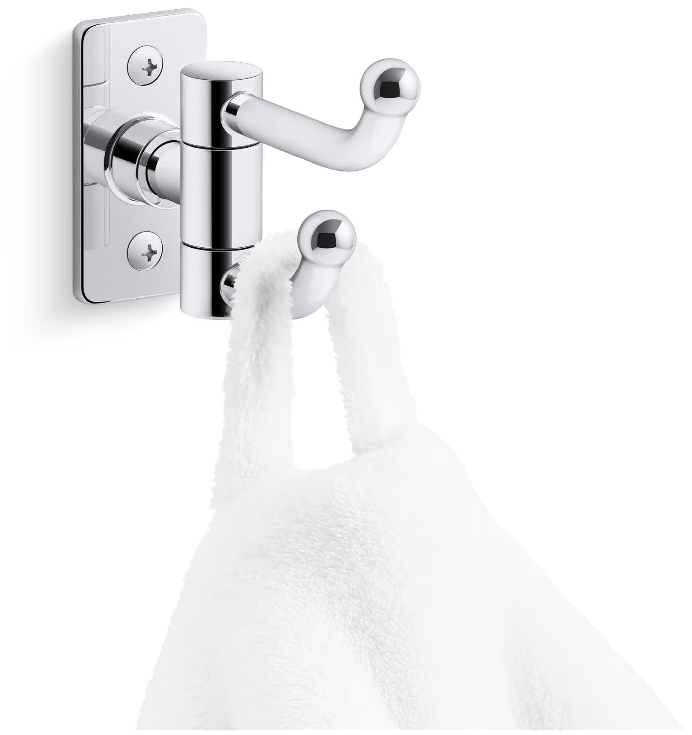 Kohler K35927-SN Castia by Studio McGee Double Hook Robe Hook Vibrant Polished Nickel