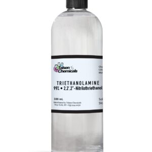 Triethanolamine (Tea) for Cosmetics 500 mL 99% pH Balancer, Surfactants DIY Skincare and Cosmetic Products by Talsen Chemicals