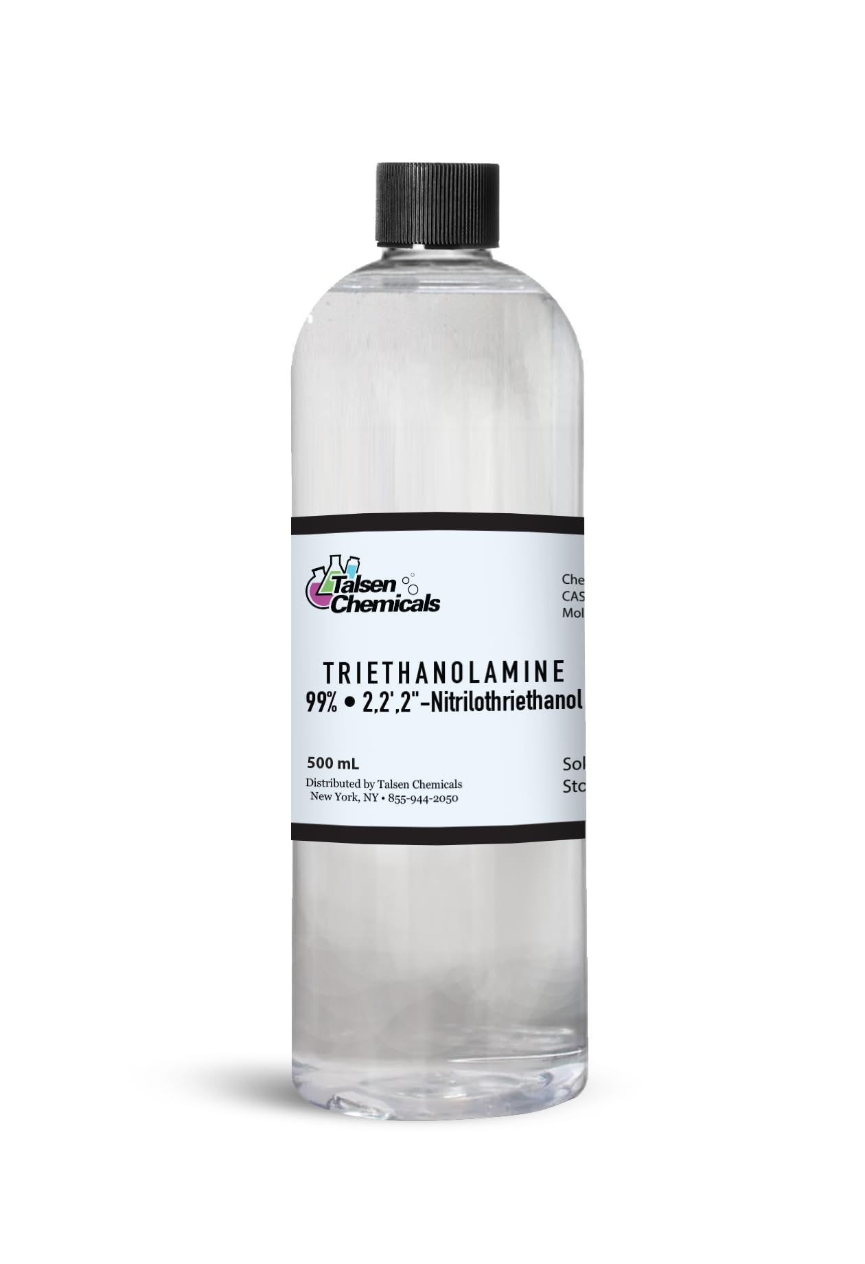 Triethanolamine (Tea) for Cosmetics 500 mL 99% pH Balancer, Surfactants DIY Skincare and Cosmetic Products by Talsen Chemicals