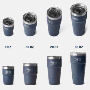 YETI Rambler 16 oz Stackable Tumbler, Vacuum Insulated, Stainless Steel with MagSlider Lid, Navy