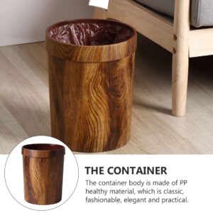 Ciieeo 1pc Retro Trash Can Wicker Pp Environmental Protection Material Old Fashioned Office