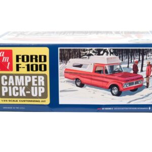 Skill 2 Model Kit 1963 F-100 Camper Pickup Truck 3-in-1 Kit 1/25 Scale Model by AMT AMT1412