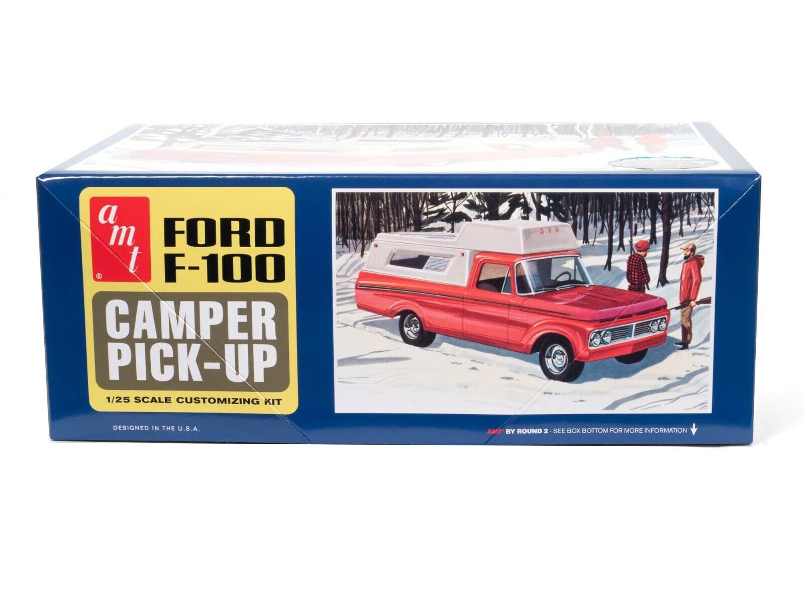 Skill 2 Model Kit 1963 F-100 Camper Pickup Truck 3-in-1 Kit 1/25 Scale Model by AMT AMT1412