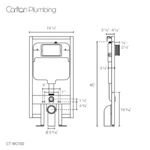 Cadre 2x4 Concealed In-Wall Toilet Tank Carrier System