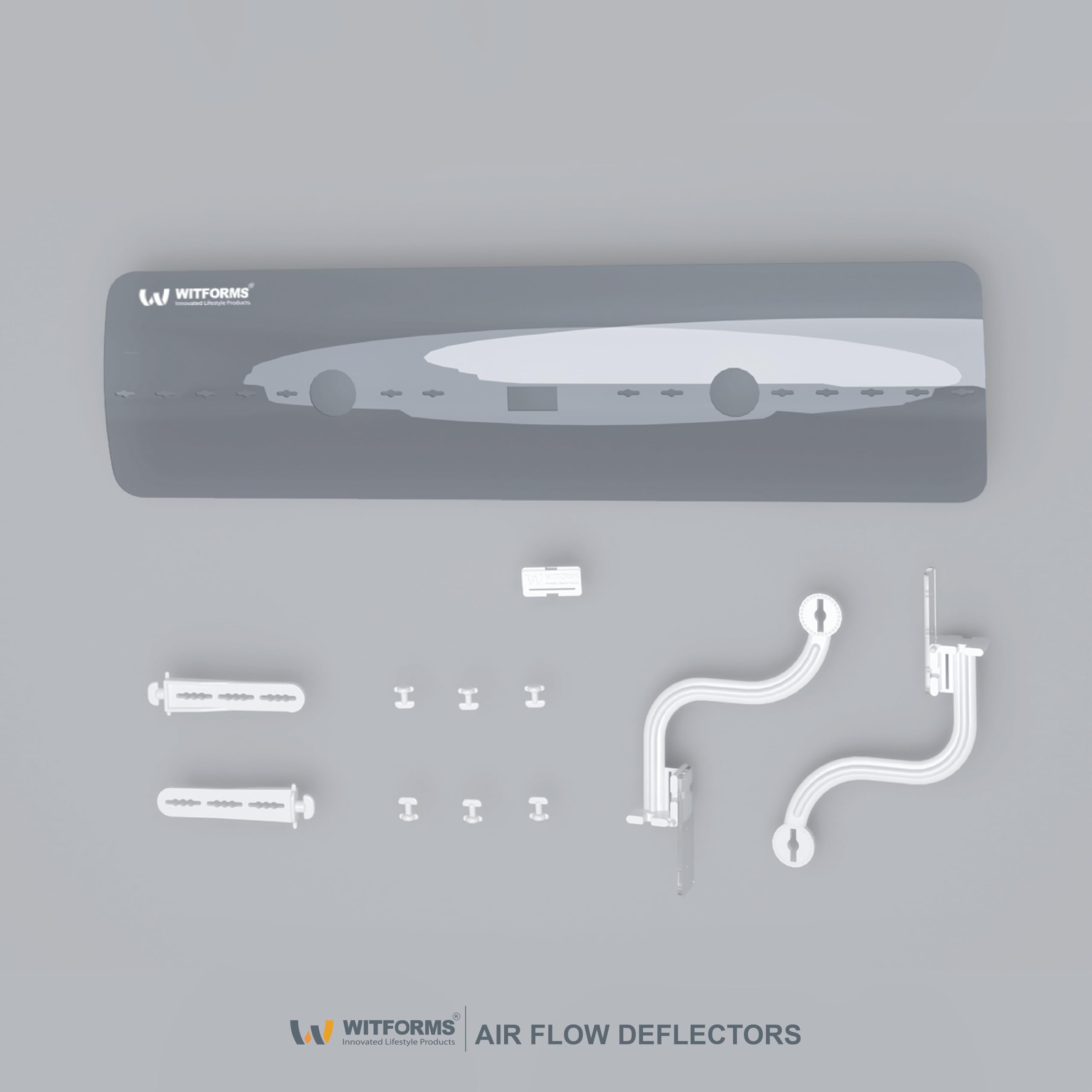 WITFORMS/WINDOW - Adjustable AC air deflector suitable for window air conditioners (Top air outlet). Enhance cooling and heating circulation