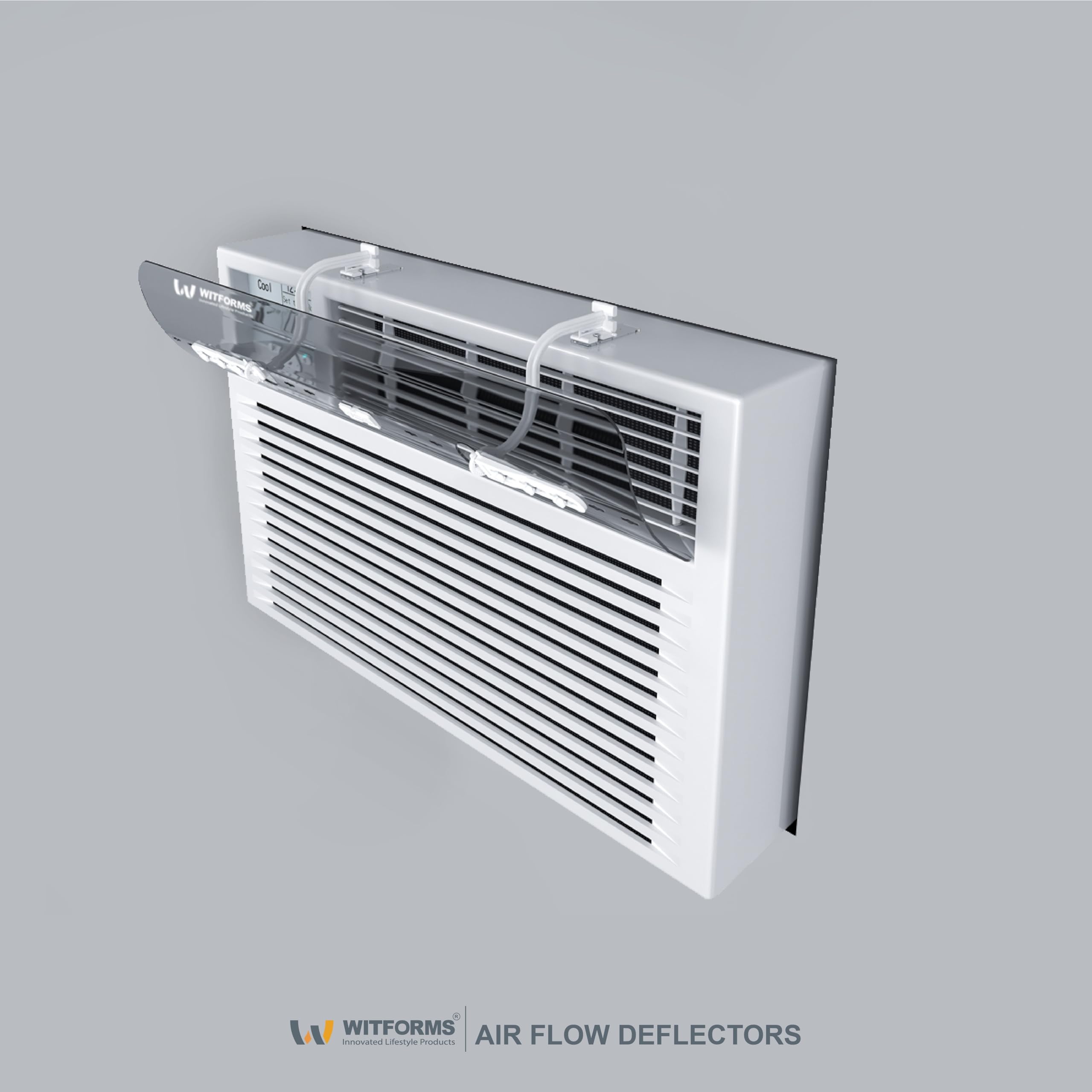 WITFORMS/WINDOW - Adjustable AC air deflector suitable for window air conditioners (Top air outlet). Enhance cooling and heating circulation