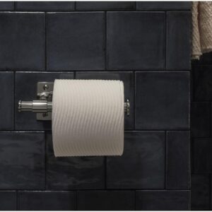 Kohler K35929-BL Castia by Studio McGee Wall Mounted Pivoting Toilet Paper Holder Matte Black