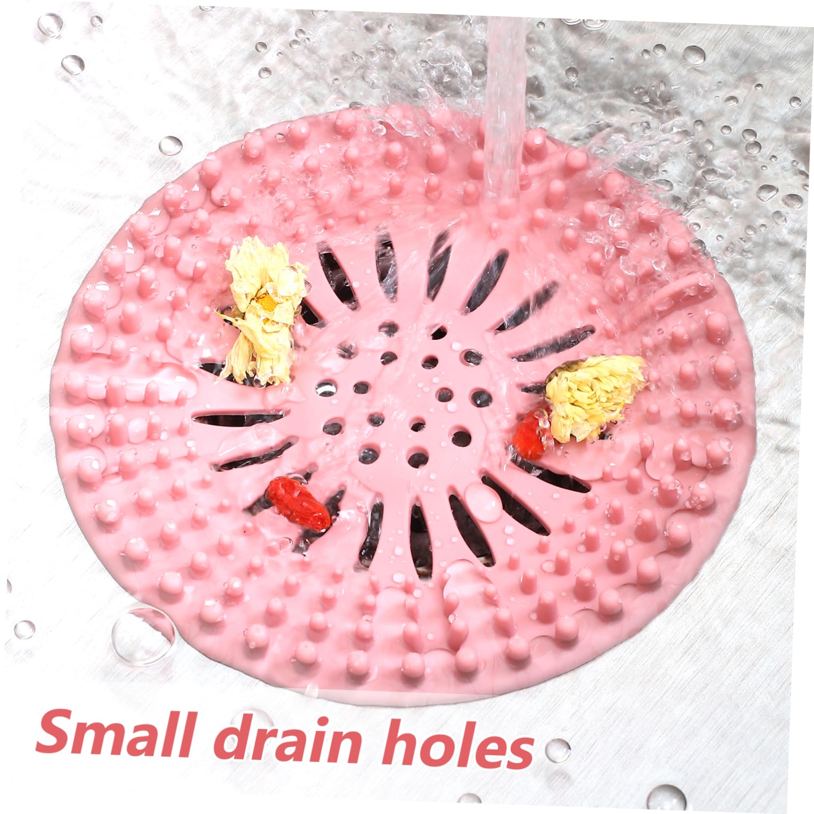 Homoyoyo Kitchen Sink 4pcs Flat Cover Silicone Catchers Strainers Kit Kitchen Stoppers Bath Sink Drain Hair Shower Plugs