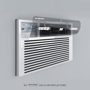 WITFORMS/WINDOW - Adjustable AC air deflector suitable for window air conditioners (Top air outlet). Enhance cooling and heating circulation