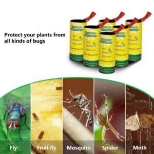 20 Pack Fly Traps for Indoors Outdoor, Effective Paper Catcher Strips, Fruit Fly Traps, Sticky Glue Hanging Tape Killer Ribbon