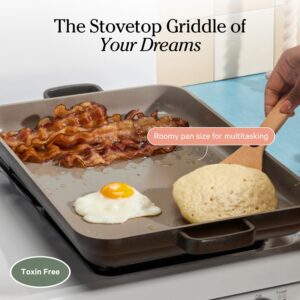 Our Place Griddle Pan - Versatile Nonstick Ceramic Sheet Pan & Stovetop Griddle | Toxin-Free, Dual-Use, with Ergonomic Handles | 5 Qt Capacity, Oven Safe up to 450°F | Char