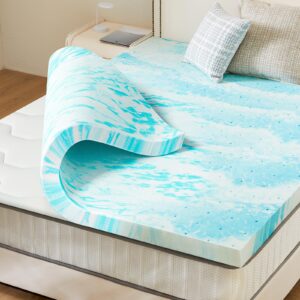 mattress topper, twin size cooling memory foam bed toppers, 2 inch soft mattress pads for sleeper sofa, rv, camper, certipur-us certified