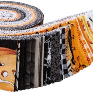 J Wecker Frisch Pumpkin Patch Rolie Polie 40 2.5-inch Strips Jelly Roll Riley Blake RP-14570-40