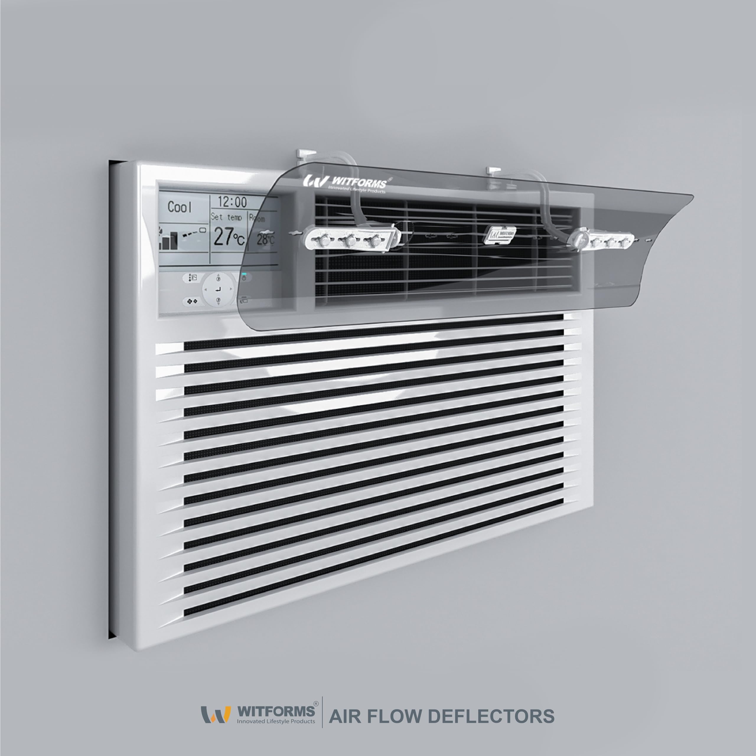 WITFORMS/WINDOW - Adjustable AC air deflector suitable for window air conditioners (Top air outlet). Enhance cooling and heating circulation