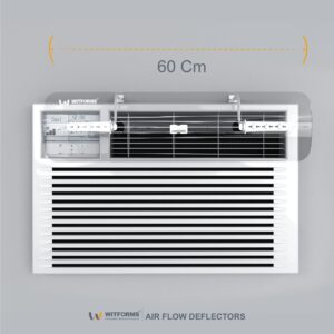 WITFORMS/WINDOW - Adjustable AC air deflector suitable for window air conditioners (Top air outlet). Enhance cooling and heating circulation