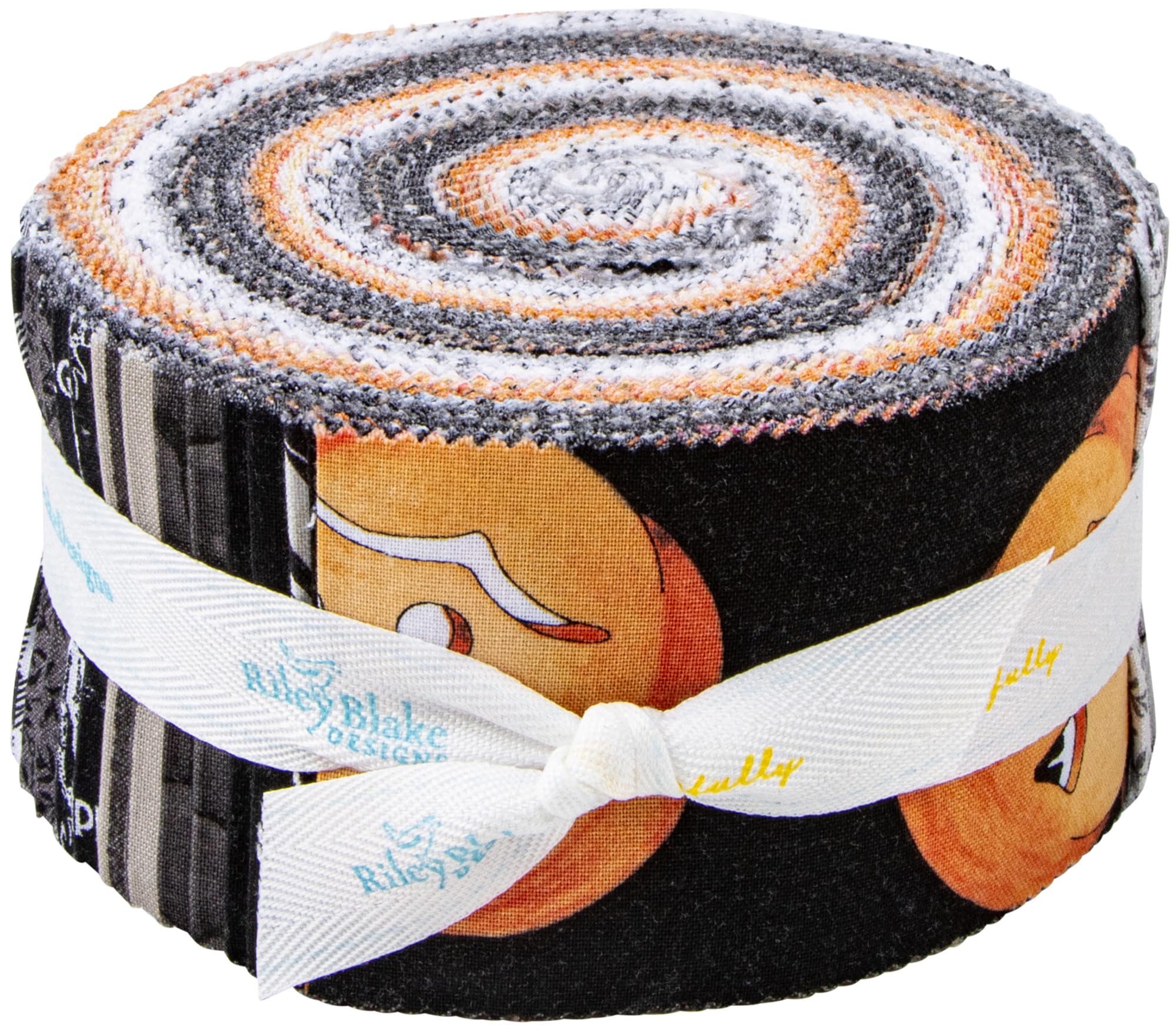 J Wecker Frisch Pumpkin Patch Rolie Polie 40 2.5-inch Strips Jelly Roll Riley Blake RP-14570-40