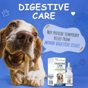 Nutrition Strength Digestive Care for Dogs, Natural Constipation Relief for Dogs and Puppies & Support for Diarrhea, Bloating, Bad Breath, Vomiting, Lack of Appetite, 60 Milliliters