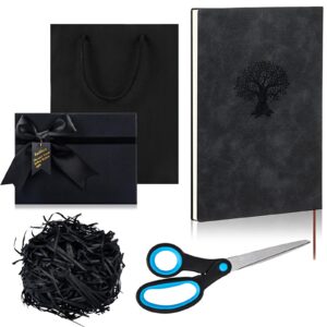 lewtemi set of 3 left handed gifts include 1 a6 left handed notebook and left handed scissors with matched gift box lefty leather journal notebook for friends adults business subject travel work