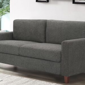 US Pride Furniture Mid Century Modern Couch with Reversible Back Pillows, 3 Seater Sofa for Small Spaces, Living Rooms, Apartments, and Condos, 77" Wide, Grey