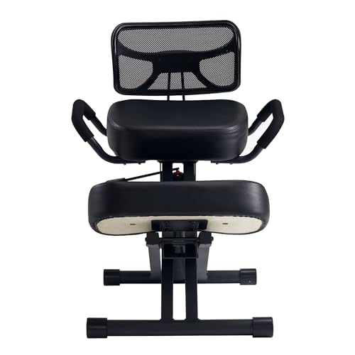 Master Massage Ergonomic Kneeling Chair with Back Support for Office -Posture Chair with Angled Seat and Backrest for Home and Office-Posture Correction Stool-Improve Your Posture