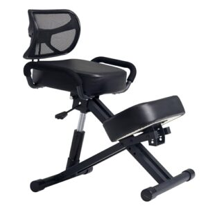 master massage ergonomic kneeling chair with back support for office -posture chair with angled seat and backrest for home and office-posture correction stool-improve your posture