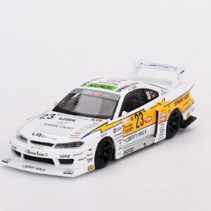 True Scale Miniatures Model Car Compatible with Nissan S15 Silvia LB-Super Silhouette #23 2022 Goodwood Festival of Speed Limited Edition 1/64 Diecast Model Car MGT00618, Purple